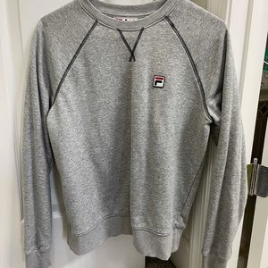 FILA sweater, logo sweatshirt, gray, size US S, gently used
